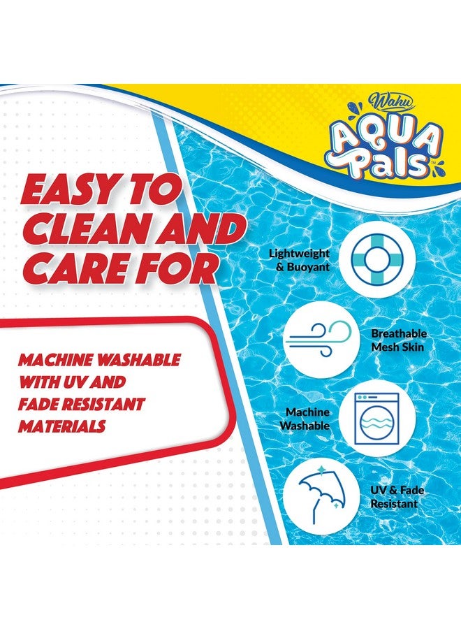 واهو لعبة مائية من القطيفة من Wahu Aqua Pals Peppa Pig للأطفال من عمر سنتين فما فوق، لعبة دمية قطيفة سريعة الجفاف ومقاومة للماء للاستخدام في حمام السباحة وحوض الاستحمام، وردي/أحمر، مقاس متوسط 16 بوصة - Image 4