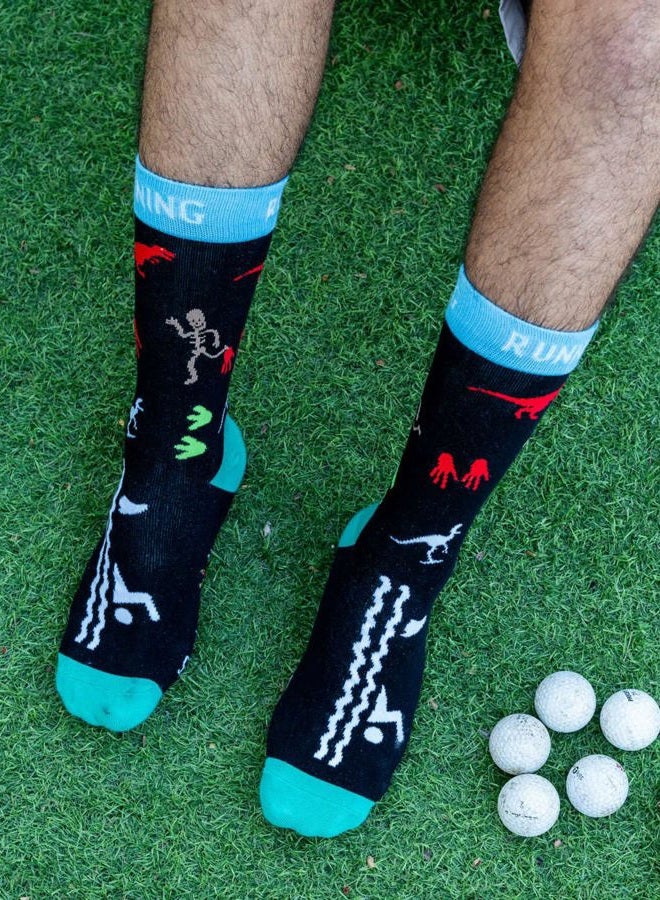 IRISGOD Funny Nerd Socks | Cool Stocking Stuffers | Holiday Gifts For Men and Women, Running, One size - Image 2