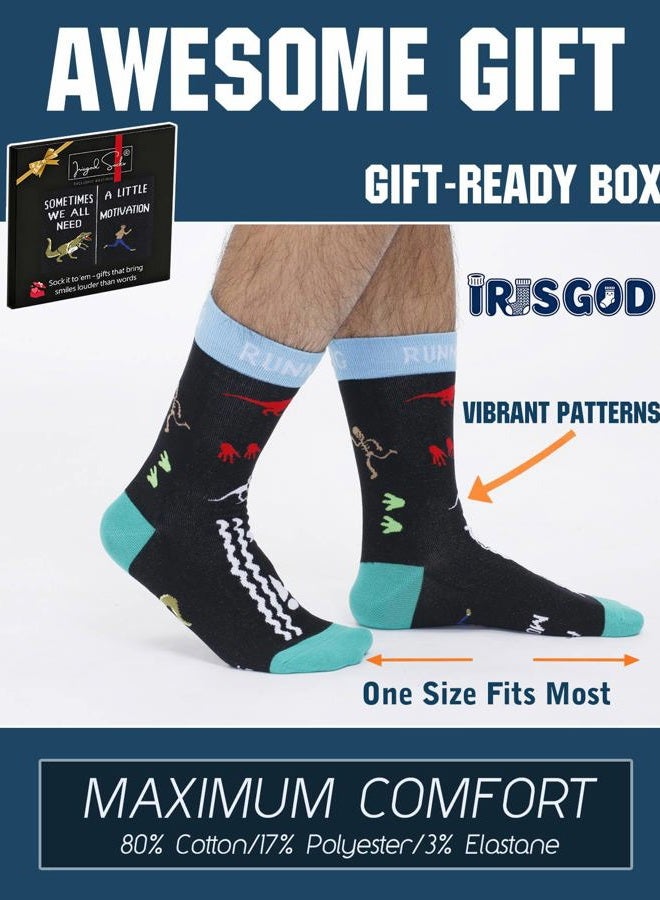IRISGOD Funny Nerd Socks | Cool Stocking Stuffers | Holiday Gifts For Men and Women, Running, One size - Image 4