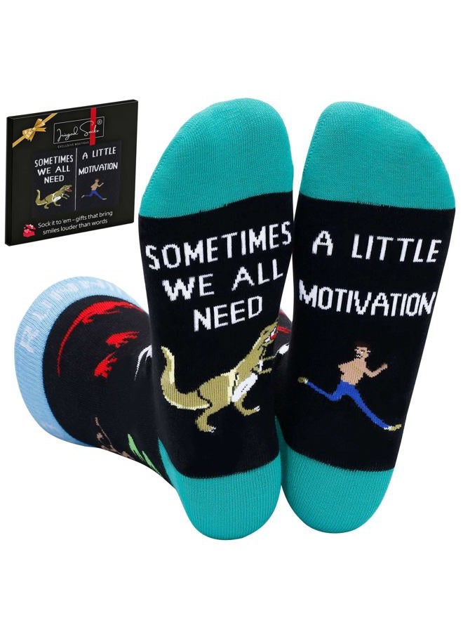 IRISGOD Funny Nerd Socks | Cool Stocking Stuffers | Holiday Gifts For Men and Women, Running, One size - Image 1