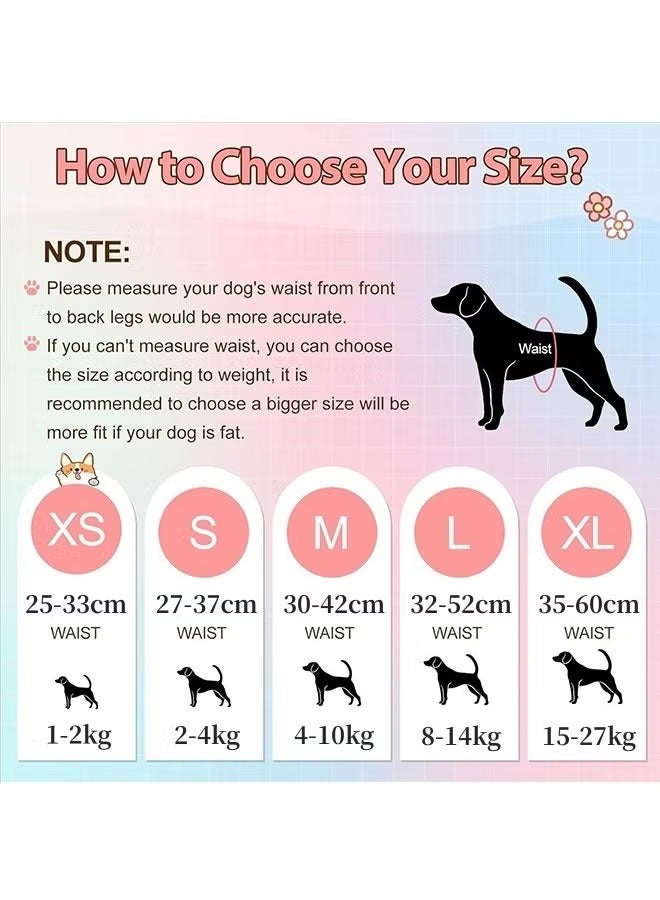 ريليو حفاضات الكلب التي يمكن التخلص منها للكلاب الكلاب القابلة للتعديل الكلب الكلب مع تسرب مناسبة ، الجرو بطانات حفاضات الجرو جدا حفاضات الكلب الامتصاص للكلاب الإناث سلس ، التبول المثير （10pcs الكلاب الإناث） - Image 2