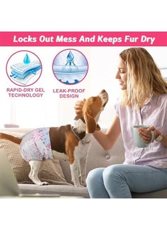 Reelyo Disposable Dog Diapers for Female Dogs Adjustable Female Dog Wraps with Leak Proof Fit, Puppy Diaper Liners Ultra Absorbent Doggie Diapers for Female Dogs Incontinence, Excitable Urination（10PCS Female Dogs）  - Image 4