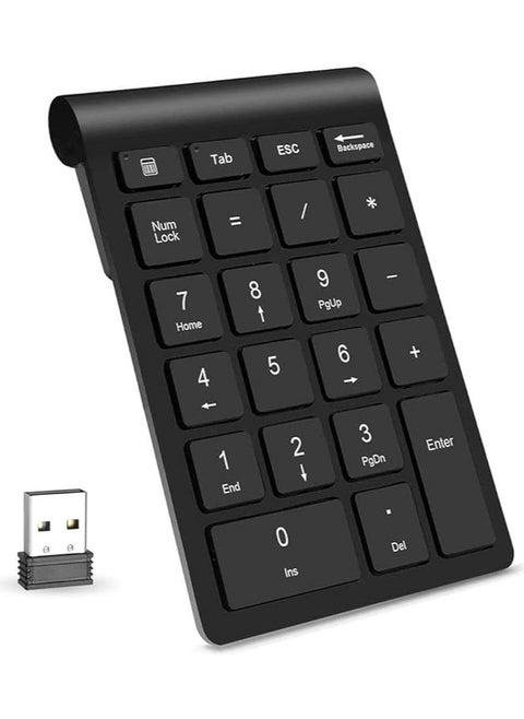 Portable Wireless Number Pads with 22 Keys for Laptop/Desktop/Surface Pro/Notebook (2.4 GHz)