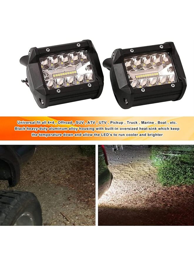 Generic Ow Hitch  Lights with Harness 2 PCS 4 Inch 60W  Pods,2.5 Inch Tow Hitch Mounting Brackets Backup Reverse Lights Compatible with Pickup ATV SUV Truck Trailer Boat  - Image 5