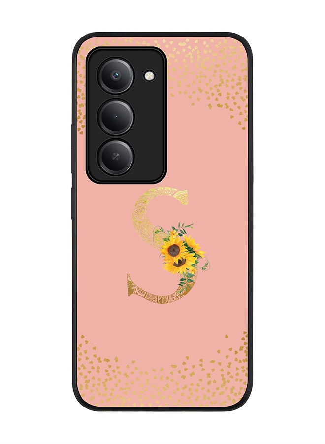 Stylizedd For Xiaomi Redmi 15 5G Case,Slim fit Camera Protection, Shockproof Thin Phone cover  - Custom Floral Monogram - S  (Rose Pink ) - Image 1