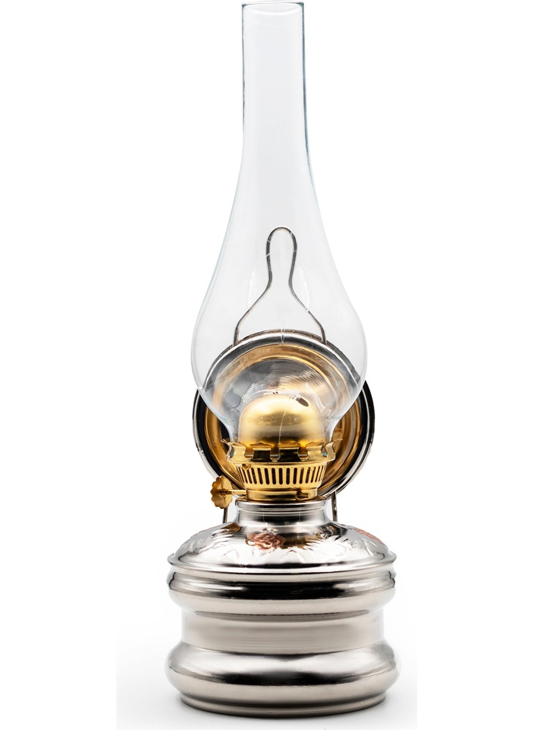 Antep Sepeti - Antep Basket Silver Plated Copper Gas Lamp - Image 1