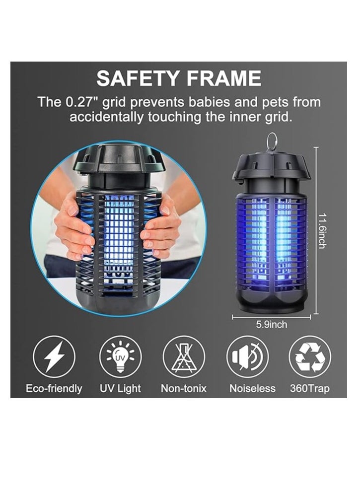 ARNOTEC - Mosquito Killer Lamp 20W UV Electric Fly Zapper Waterproof Light Portable Bug Zapper, Moth, Gnat, Flies Pest Control Repeller Catcher with Standard UK Plug for Indoor, Black - Image 1