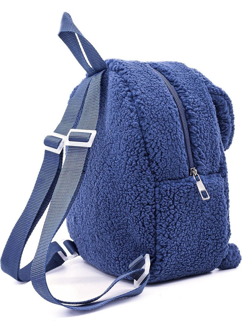 No Additional Features Available [ We Write the Name You Want ] Rabbit Navy Blue 0-8 Years Old Child Backpack,