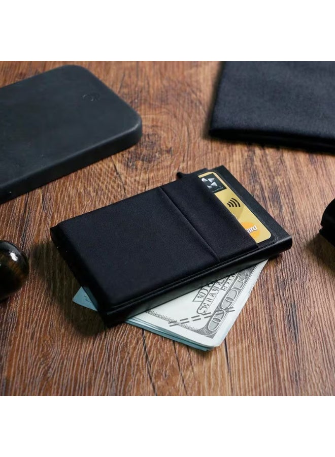 اراباش محفظة بطاقات ائتمان مضادة للسرقة بتقنية RFID مصنوعة من سبائك الألومنيوم، محفظة رفيعة لتنظيم بطاقات الهوية، مناسبة للرجال والنساء - Image 4