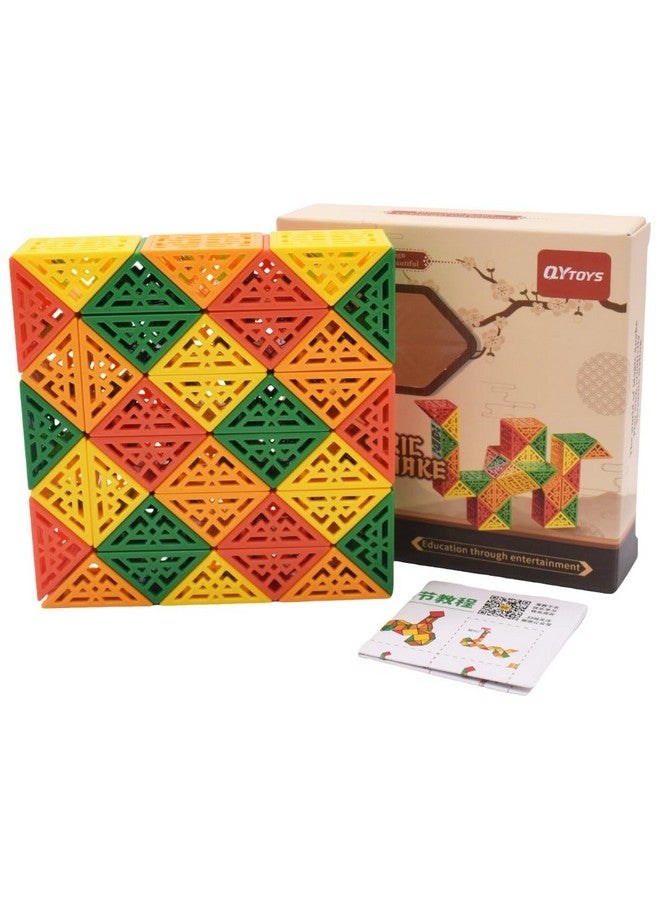 Kiditos QiYi Geometric Magic Snake Cube Twisty Puzzle Toys (36 Blocks), for Kids Age 6 Years & Up - Image 1