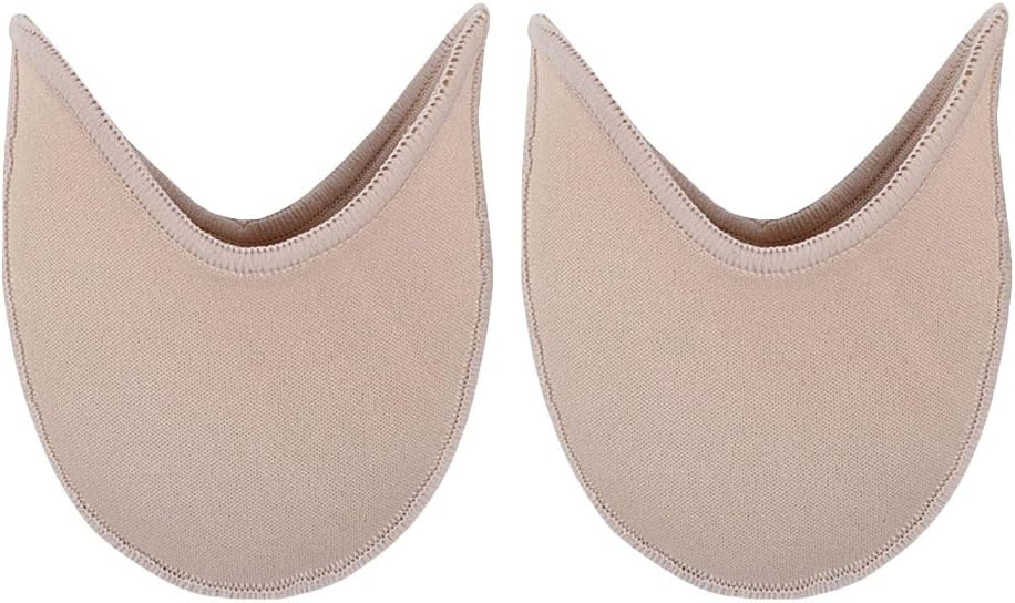 comfrt Toe Dance Protector 1 Pair Foot Care Insoles Half Pads Sponge SEBS Support Ballet Shoes Covers Dance Ballet Pointe Shoes (Beige)