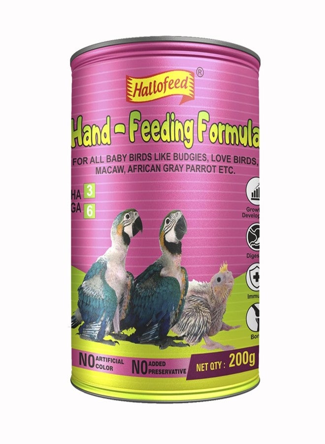 Hallofeed Fisher Men Hallofeed Dry Hand Feeding Formula: Nourishing Baby Bird Food for Optimal Growth and Development | Specifically Formulated for New Born Birds of All Species | 200 gm | Pack of 2 - Image 2