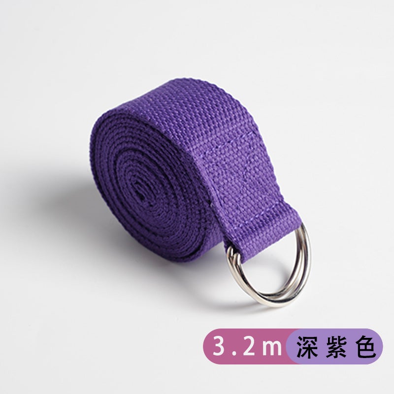 Generic Yoga training belt stretch belt multifunctional yoga rope belt 3.2 meters long yoga stretch auxiliary non-elastic Dark purple