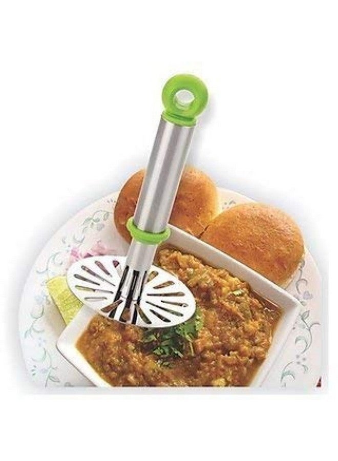 Tosmy Stainless Steel Potato Vegetable Pav Bhaji Masher, Multicolour - Image 5