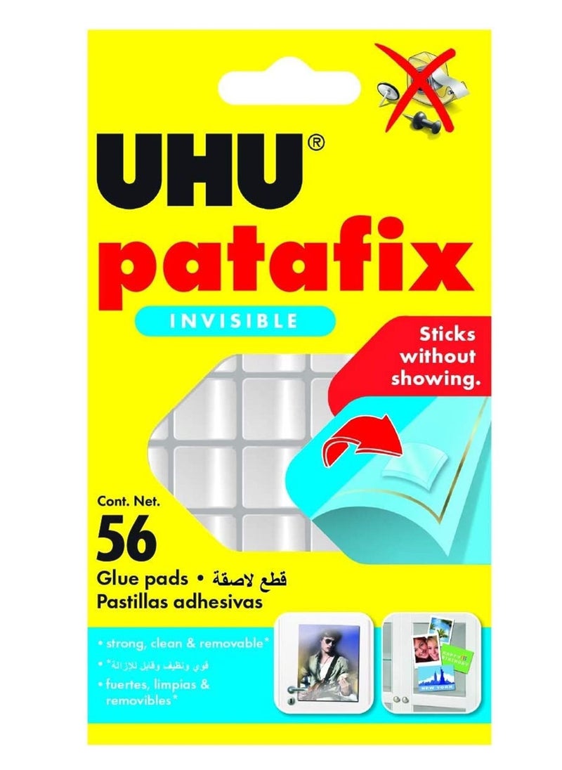 UHU Patafix Transparent Reusable Adhesive Pads  - Image 1
