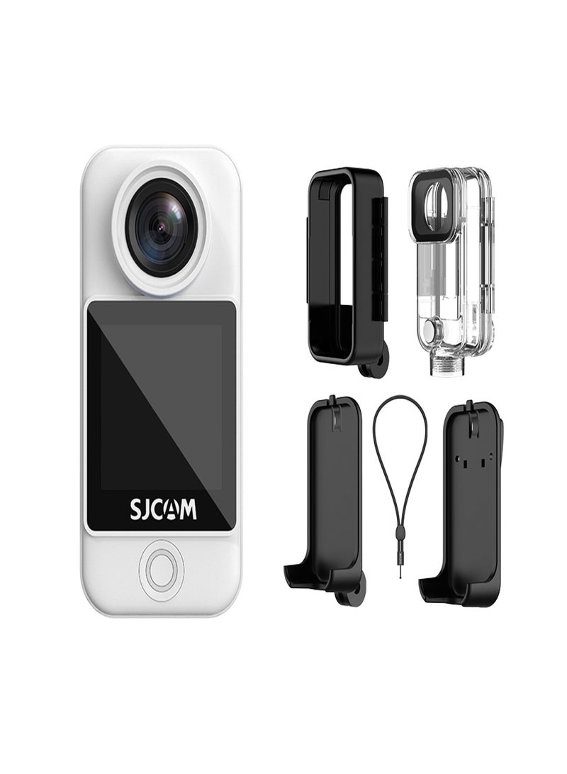 أس جي كام كاميرا الحركة SJCAM C300 Pocket بدقة 4K بمعدل 30 إطارًا في الثانية، تدعم شبكات واي فاي 5G/2.4G، شاشة تحكم تعمل باللمس مقاس 1.33 بوصة، عدسة بزاوية واسعة 154 درجة، تثبيت جيروسكوبي سداسي المحاور، مقاومة للماء حتى عمق 30 مترًا، رؤية ليلية، وبطارية قابلة للفصل. - Image 1
