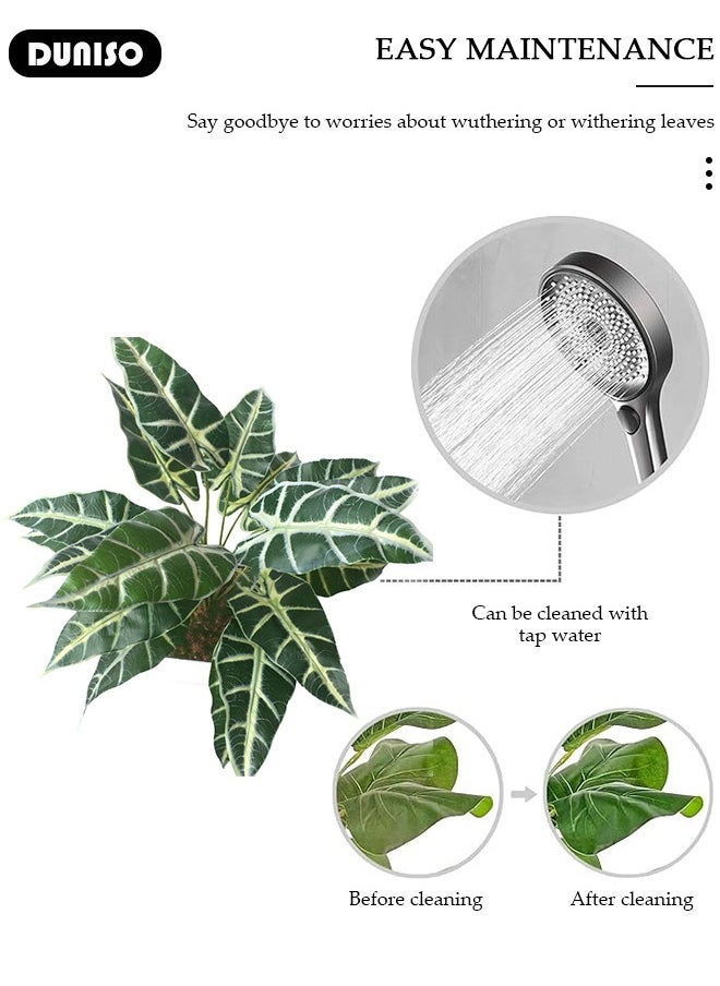 DUNISO Artificial Tree, Artificial Plant Potted with Lifelike Leaves,Perfect lifelike Plant for Home Decor and Office Decor Indoor and Outdoor,Garden and Modern Decor Housewarming gift,Without Flowerpot  - Image 2