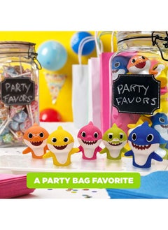 ginsey Nickelodeon Baby Shark 5 Pc Finger Puppet Set - Party Favors, Educational, Bath Toys, Story Time, Beach Toys, Playtime,5 Count (Pack of 1)  - Image 4
