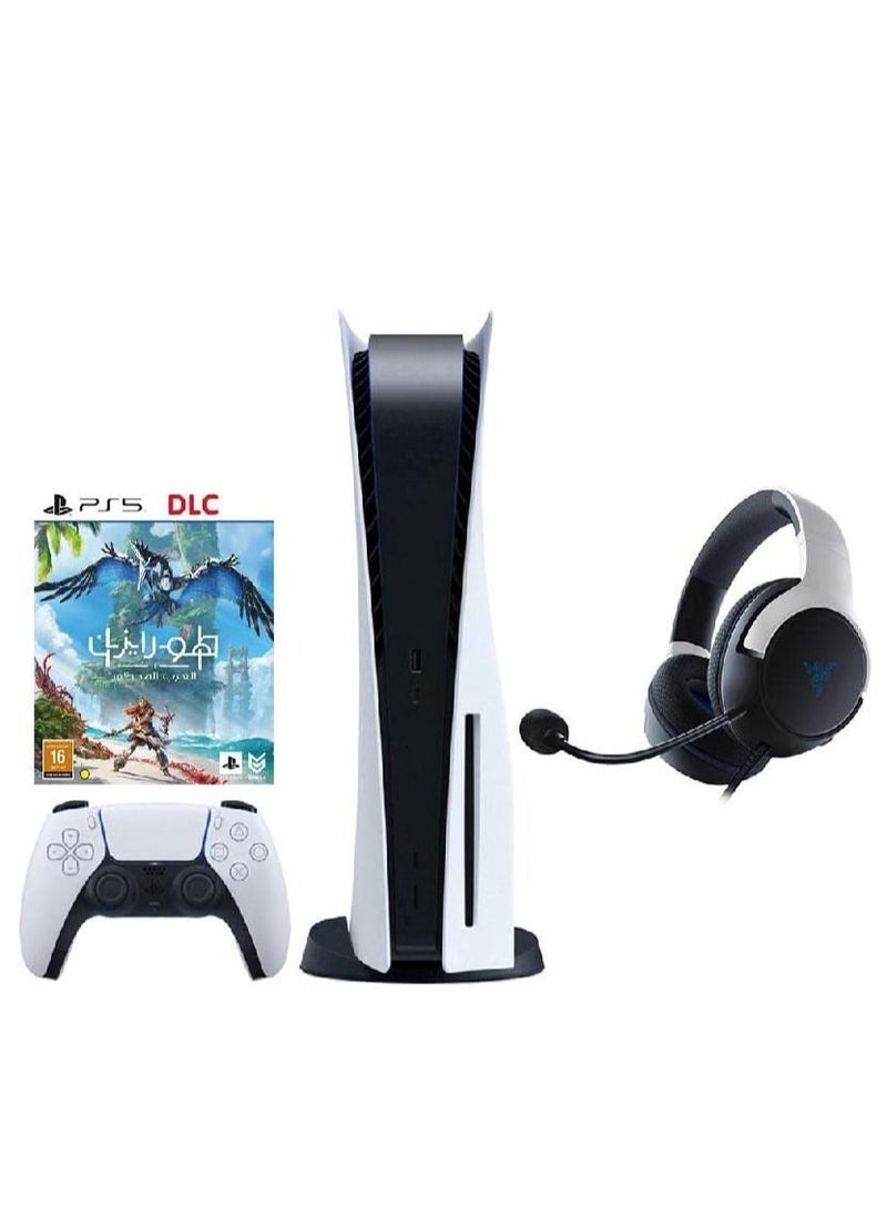 PlayStation - PlayStation 5 Blu-ray with Horizon Forbidden West Digital Game & Razer Kaira X Headset - Image 1