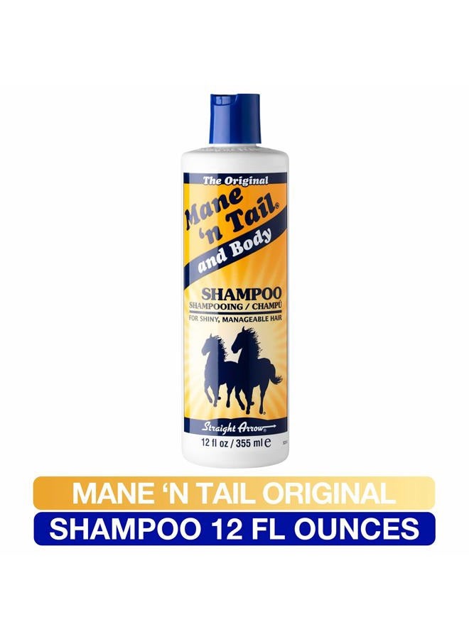 Mane 'n Tail شامبو الجسم للشعر اللامع والقابل للتسريح 12 أونصة، أبيض (MNT543216) - Image 3