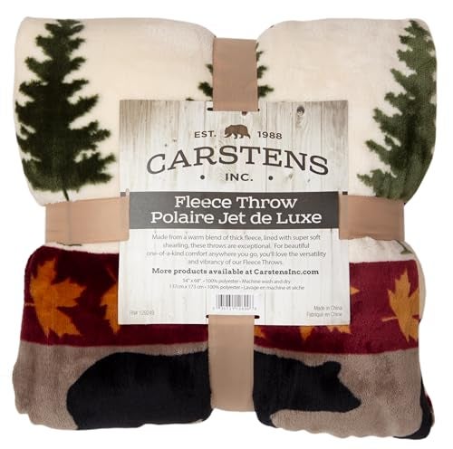 CARSTENS, INC. Ultra Premium Super Soft Plush Sherpa Fleece Oversized Throw Blanket 54" x 68", Tall Pine - Image 5