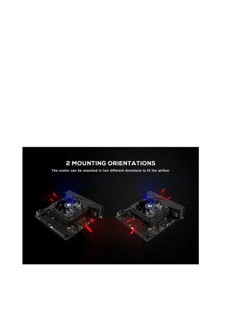 ID-COOLING IS-47-XT White 47mm Height Low Profile CPU Cooler 4 Heatpipes CPU Air Cooler for HTPCs, ITX, and Small Form Factor Builds, 92x92x15mm Slim Fan, Support Intel LGA1700/1200/115X - Image 3