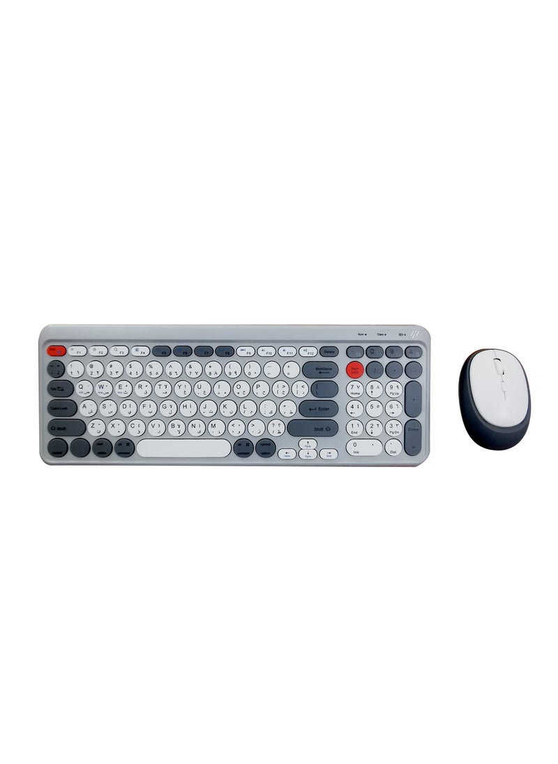 Generic - 3 in 1 Combo Keyboard Wireless, Bluetooth, USB C Wired Rechargeable - Image 1