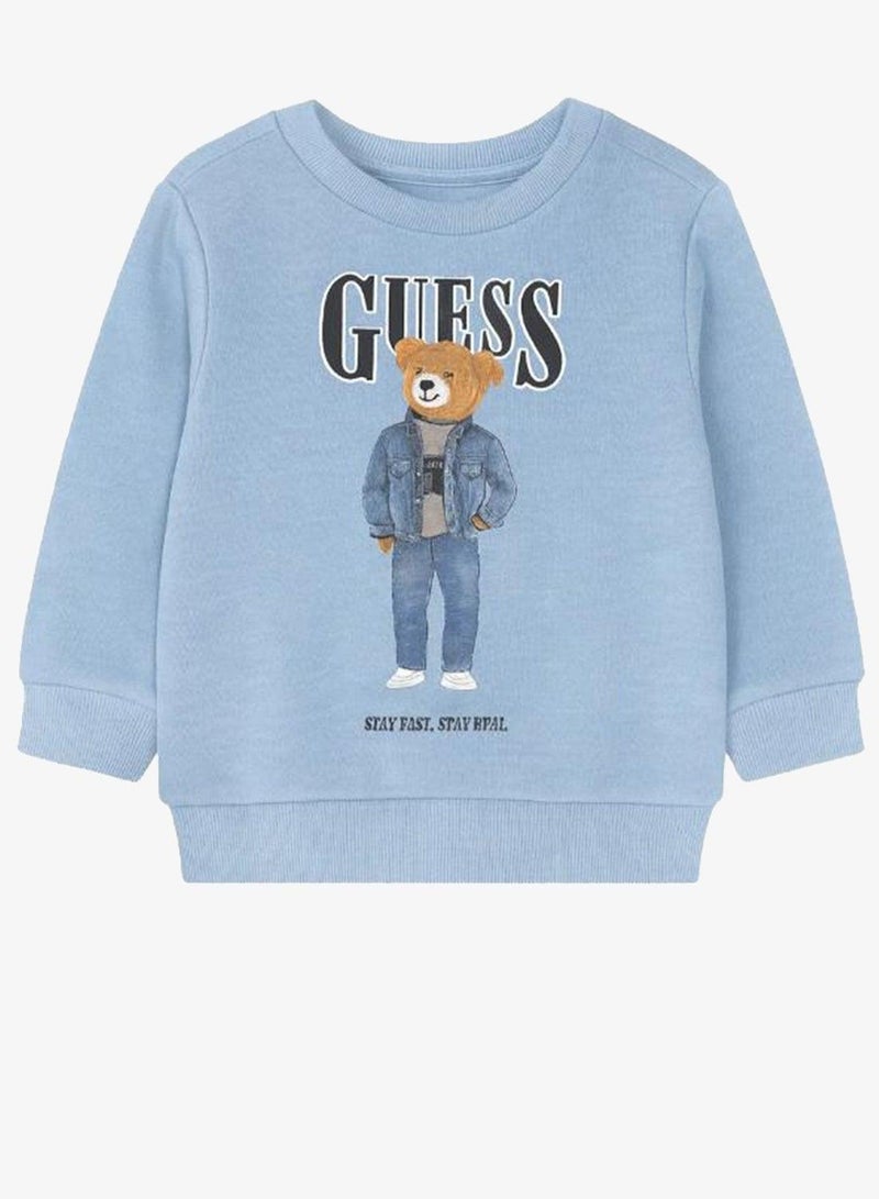 GUESS Infant Graphic Crew Neck Sweatshirt - Image 2