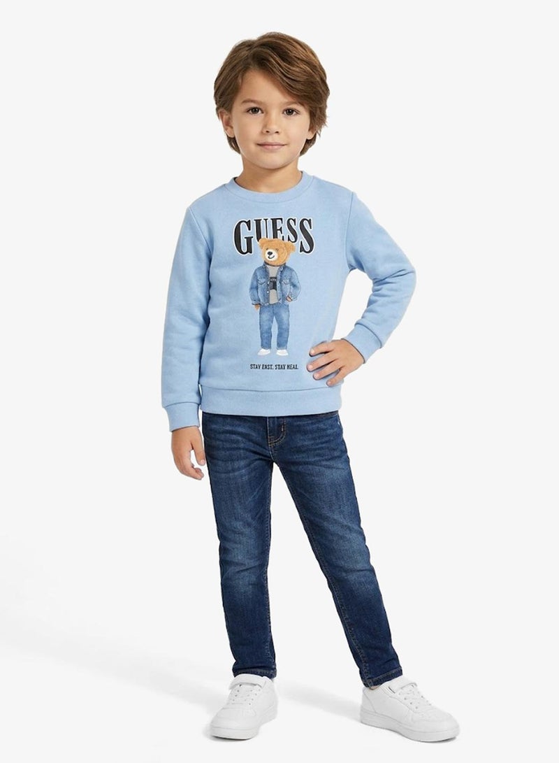 GUESS Infant Graphic Crew Neck Sweatshirt - Image 1