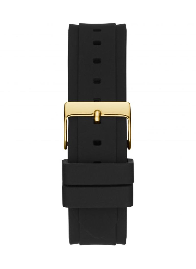 GUESS - Women’s Limelight Crystal Black Dial Rubber Watch W1053L7 - 39mm - Image 1