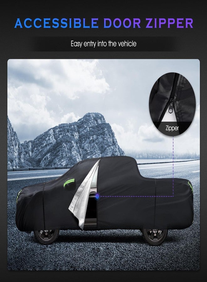 Qualencey 6 Layers Truck Cover Waterproof All Weather for Automobiles,Car Cover Custom Fit for Honda Ridgeline 2006-2024,Outdoor Full Exterior Cover,Rain, Sun, Wind Protection,Black - Image 5