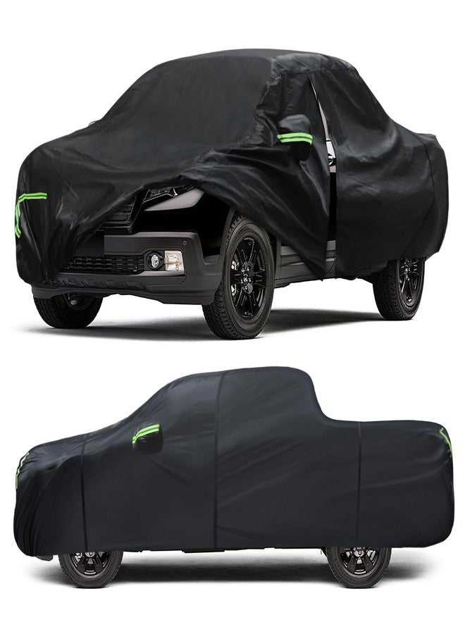 Qualencey 6 Layers Truck Cover Waterproof All Weather for Automobiles,Car Cover Custom Fit for Honda Ridgeline 2006-2024,Outdoor Full Exterior Cover,Rain, Sun, Wind Protection,Black - Image 1