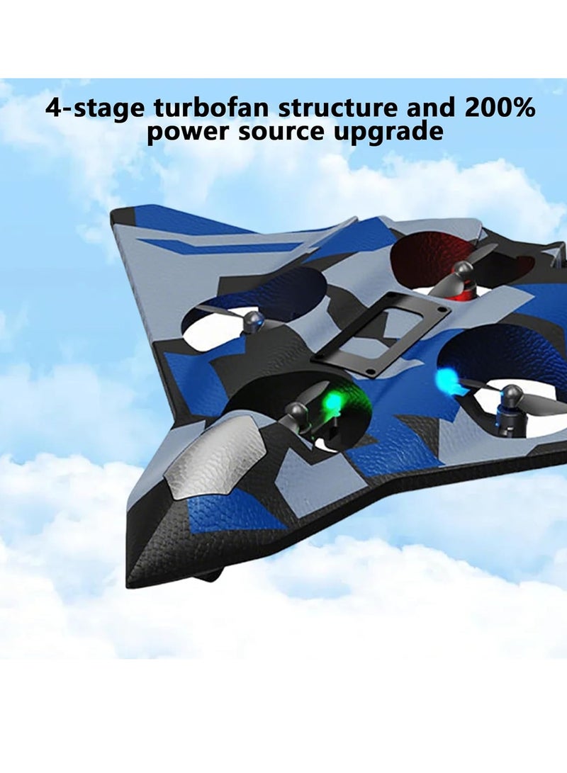 طائرة J27 RC 2.4 جيجا هرتز من الفوم مزودة بمصابيح LED وجهاز تحكم عن بعد وقلاب 360 درجة وإقلاع بمفتاح واحد وتصميم آمن من الفوم وثبات الدوران هدية رائعة للأطفال والكبار - Image 3