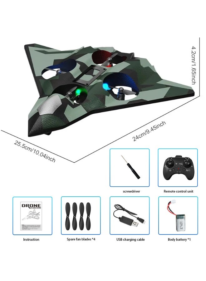 طائرة J27 RC 2.4 جيجا هرتز من الفوم مزودة بمصابيح LED وجهاز تحكم عن بعد وقلاب 360 درجة وإقلاع بمفتاح واحد وتصميم آمن من الفوم وثبات الدوران هدية رائعة للأطفال والكبار - Image 5