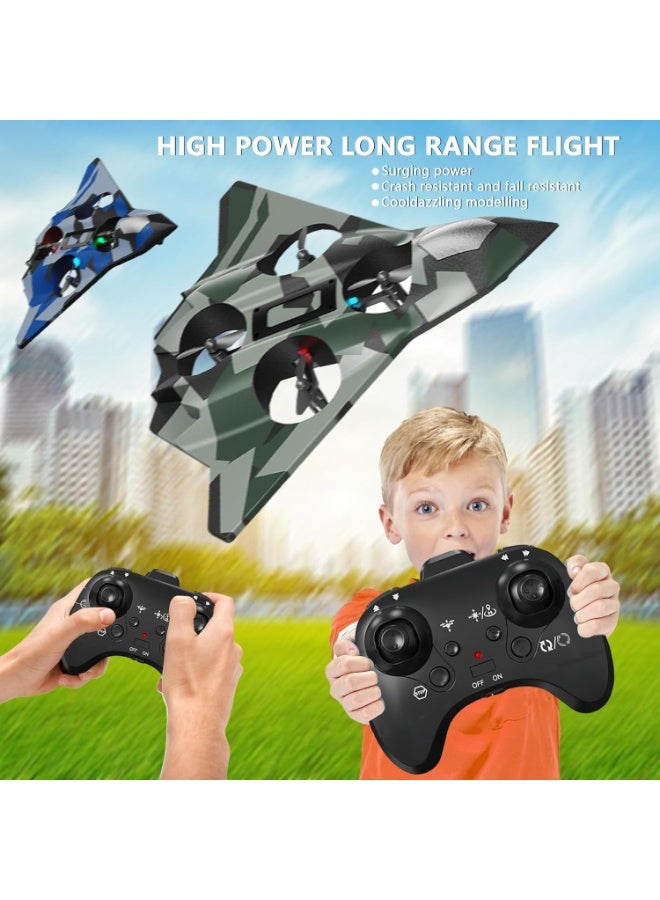 طائرة J27 RC 2.4 جيجا هرتز من الفوم مزودة بمصابيح LED وجهاز تحكم عن بعد وقلاب 360 درجة وإقلاع بمفتاح واحد وتصميم آمن من الفوم وثبات الدوران هدية رائعة للأطفال والكبار - Image 4