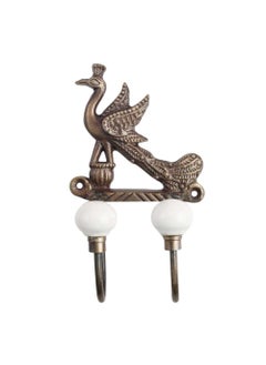 Indian-Shelf IndianShelf Handmade Peacock Key Hooks Wall Hangers Coat Hanging Towel Mount Hat Mug Utensils Heavy Duty Ceramic_Multicolor_525 Inches1 Piece  - Image 2