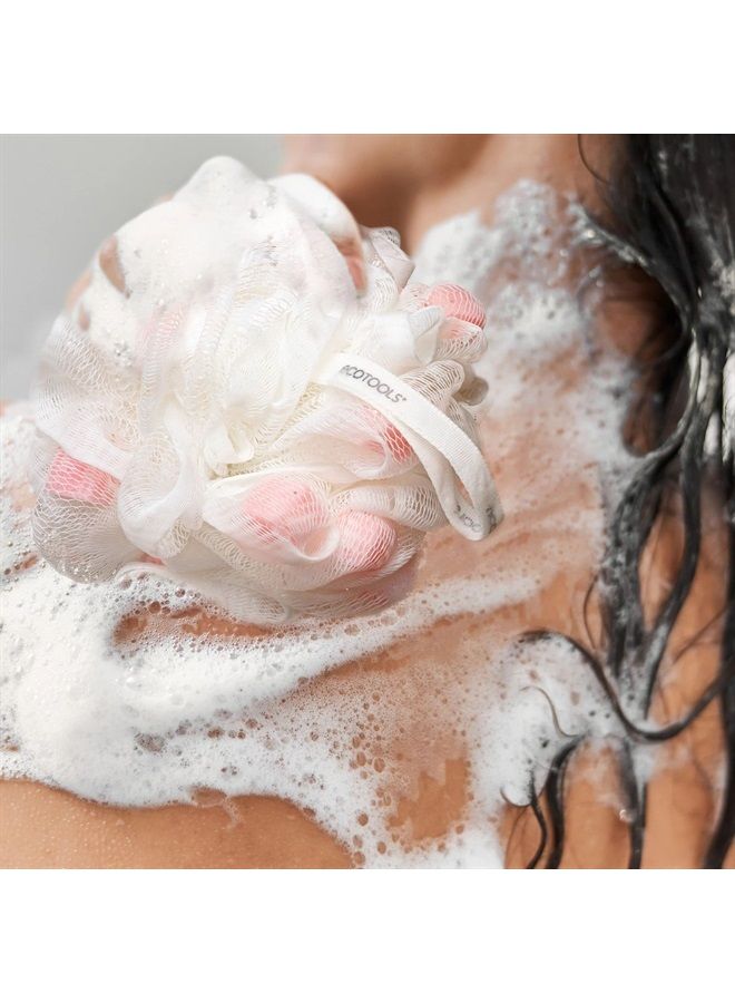 Ecotools Lathering EcoPouf, Soft, Recycled Netting, Infused Loofah for The Ultimate Lather, Bath Accessory for Men & Women, Gently Exfoliates, Bath & Shower Sponge, 6 Count - Image 2