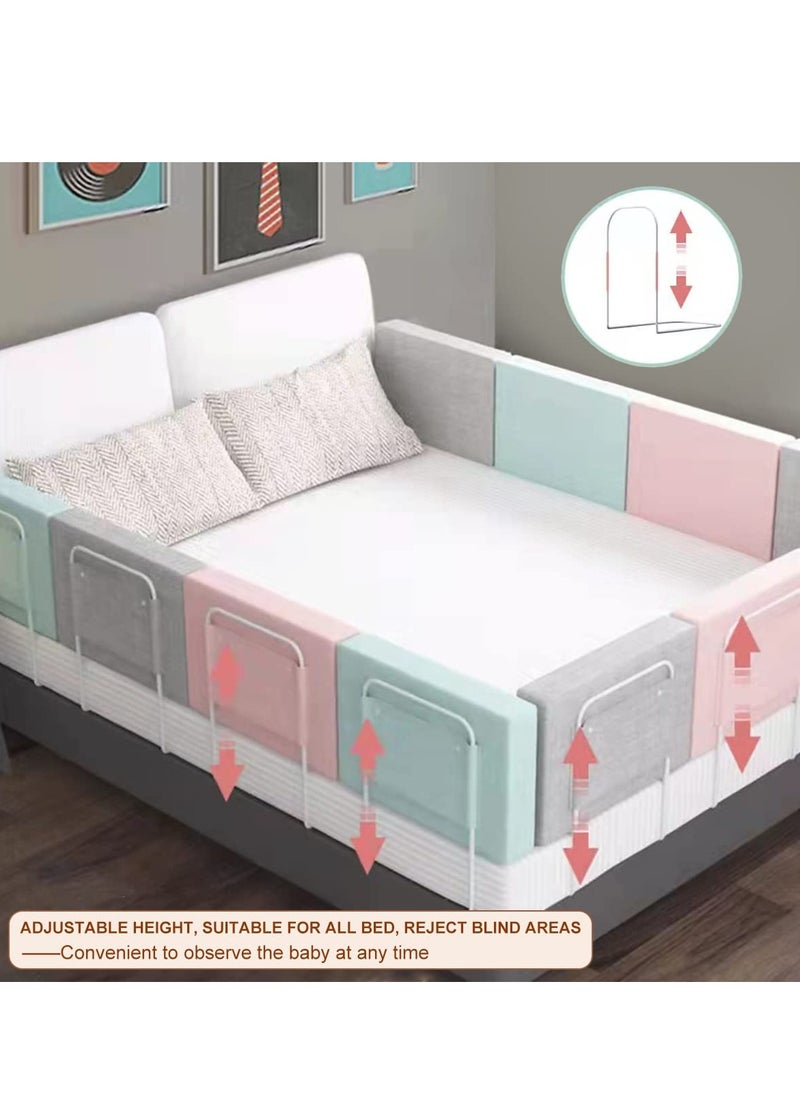 SYOSI - Bed Rail for Toddlers & Baby with Screw Fix Safety System, Easy to Get in or Out of Bed with Mattress Support, Free Combination and Adjustable Height, Fit King, Queen, Full Size, Twin (1PC, Green) - Image 1