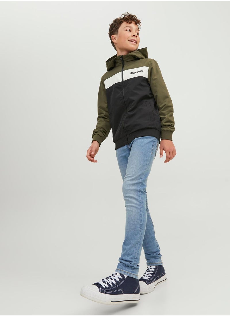 Jack & Jones Junior - Kids Light Wash Straight Fit Jeans - Image 1