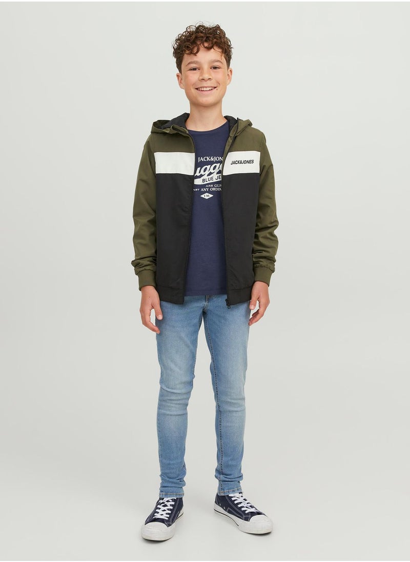 Jack & Jones Junior - Kids Light Wash Straight Fit Jeans - Image 1