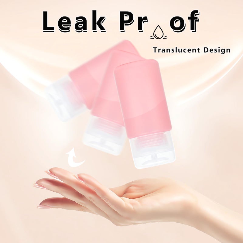 Corconess 3 Pack Acetone Dispenser Push Down Pump Dispenser Nail Polish Remover Pump Alcohol Dispenser 4OZ/120ML Empty Pink Travel Bottle for Nail Polish Remover,Makeup Remover,Micellar Water,Toner - Image 4