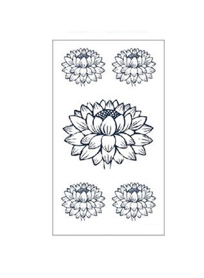 خيشة ملصق وشم مؤقت عصري مقاوم للماء بشكل زهره - Image 1