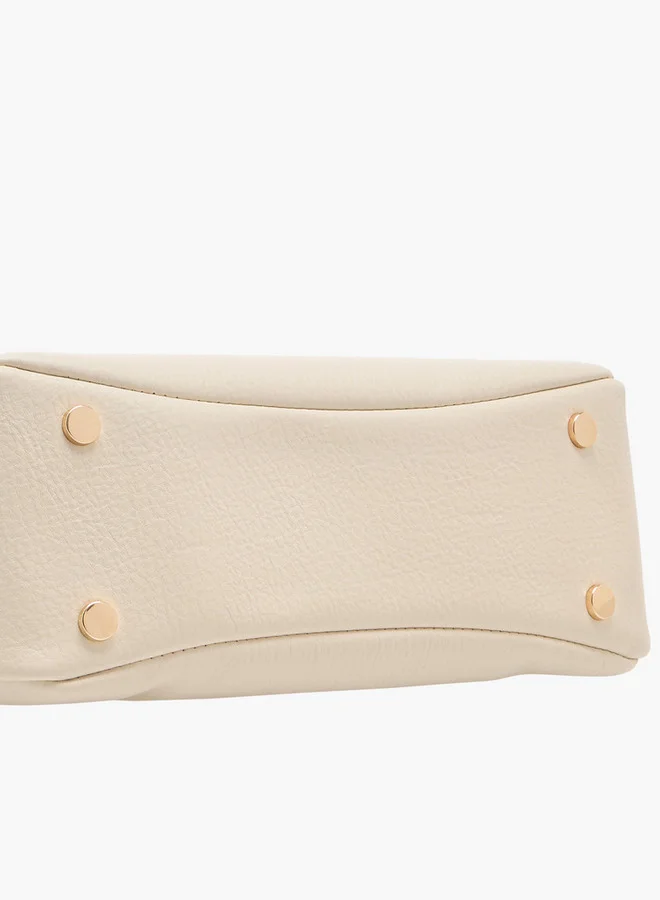 سيليست Women's Solid Shoulder Bag with Strap Handle and Flap Closure