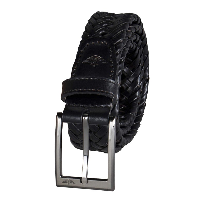 Dockers Men's Leather Braided Casual and Dress Belt,Black Glazed,38 - Image 1