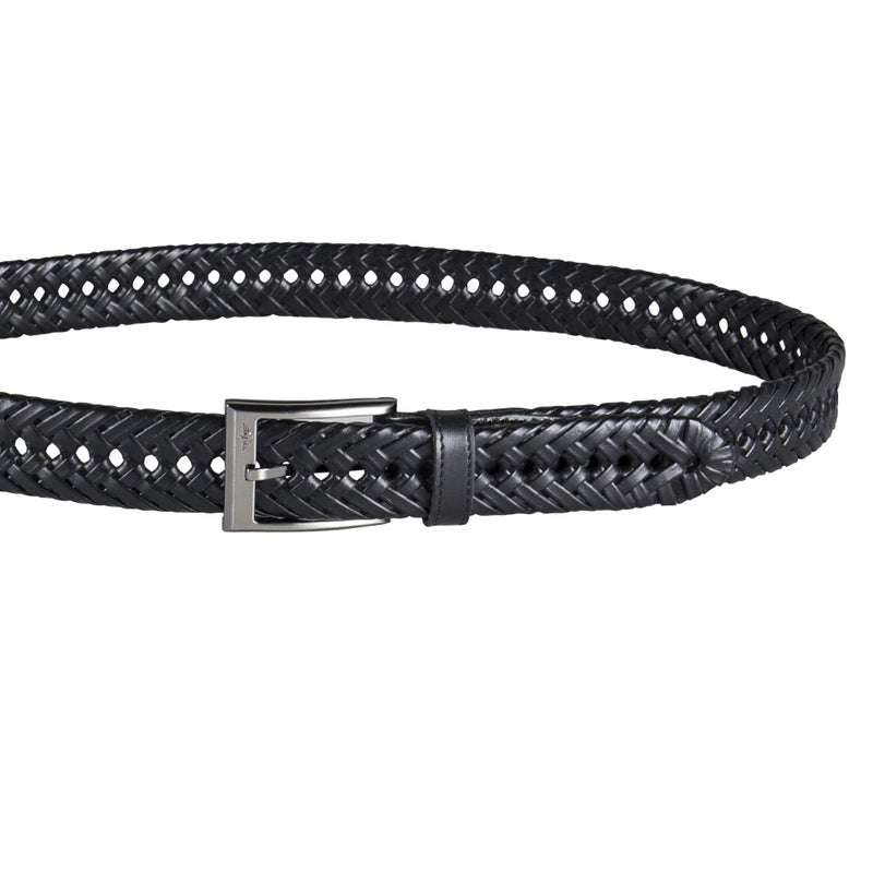 Dockers Men's Leather Braided Casual and Dress Belt,Black Glazed,38 - Image 3