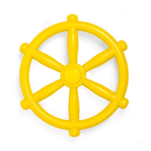 Barcaloo Kids Playground Pirate Ship Steering Wheel Yellow Jungle Gym Toy for Swing Set Childrens Simulation Playset Toddler Pirate Ship Toys - Image 1