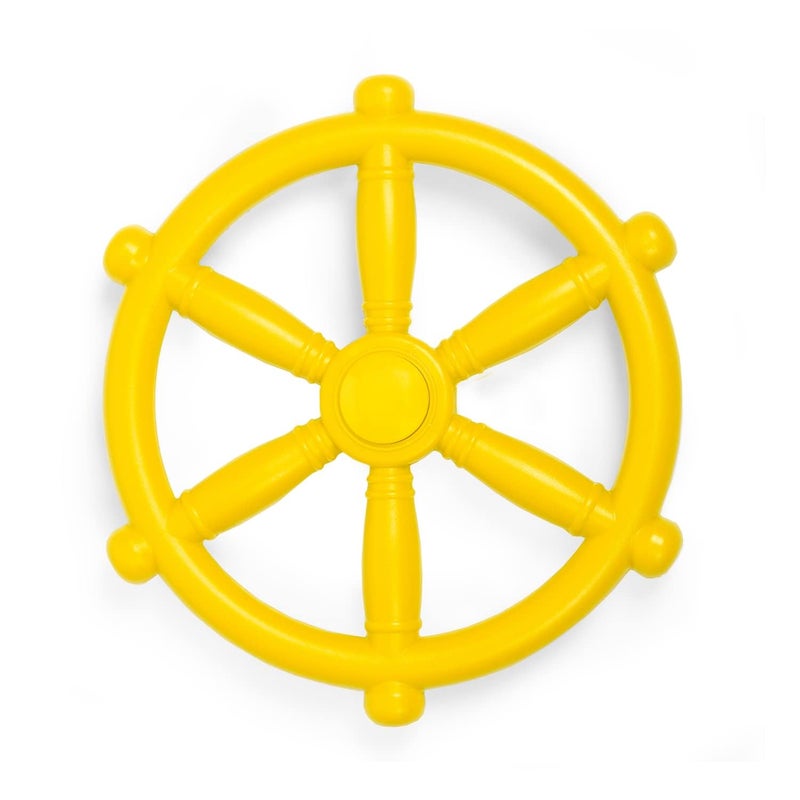 Barcaloo Kids Playground Pirate Ship Steering Wheel Yellow Jungle Gym Toy for Swing Set Childrens Simulation Playset Toddler Pirate Ship Toys - Image 2