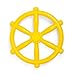 Barcaloo Kids Playground Pirate Ship Steering Wheel Yellow Jungle Gym Toy for Swing Set Childrens Simulation Playset Toddler Pirate Ship Toys - Image 3