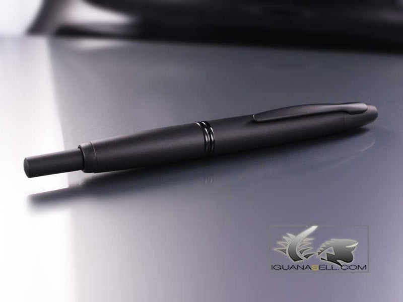 Pilot Vanishing Point Collection Retractable Fountain Pen, Matte Black Barrel, Blue Ink, Broad Nib (60582) - Image 3