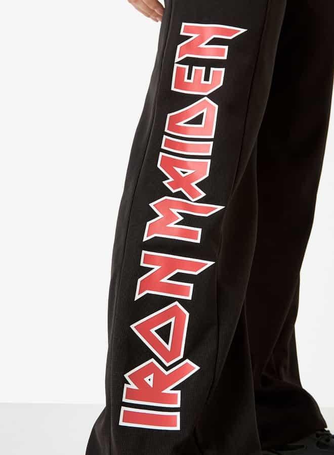 SP Characters Typographic Print Pants with Elasticated Waistband and Pockets - Image 4